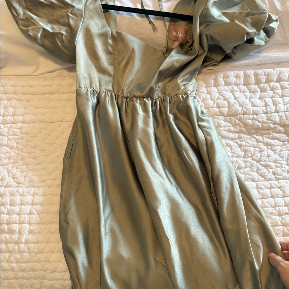 Show Me Your MuMu Light Olive Dress - Picture 2 of 6